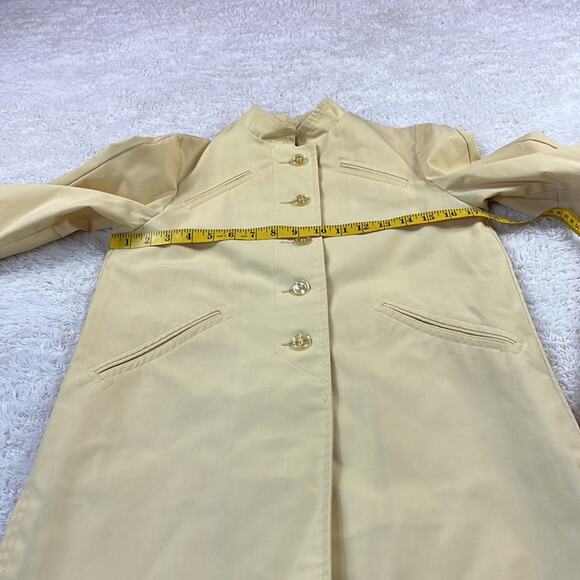 Vintage Little Miss Mack Mackintosh buttercream overcoat trench coat, XL - Picture 8 of 11